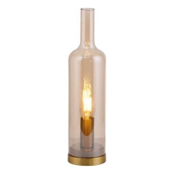 JUST LIGHT. 14006-27 - Pöytälamppu BOTTLE 1xE14/25W/230V beige/savunharmaa