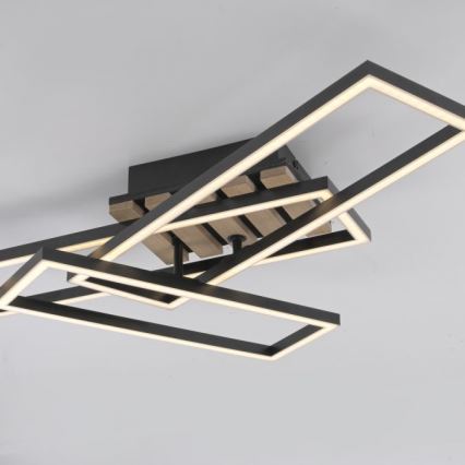 JUST LIGHT. 14051-79 - LED-kattovalaisin AKUSTIKA LED/20,5W/230V tammi/musta