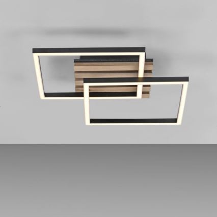 JUST LIGHT. 14053-79 - LED-kattovalaisin AKUSTIKA LED/15W/230V tammi/musta