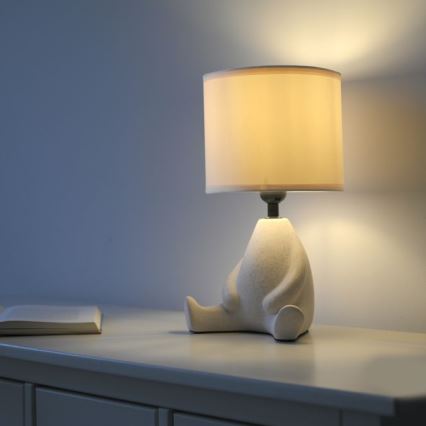 JUST LIGHT. 14190-39 - Pöytälamppu TED 1xE27/25W/230V beige