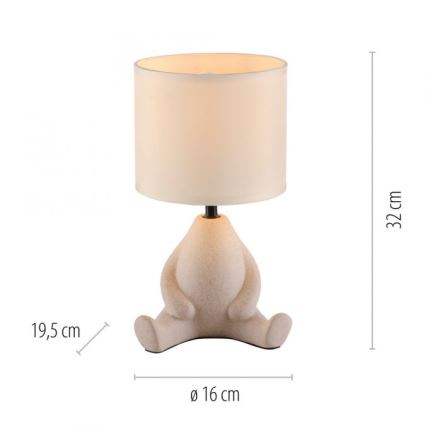 JUST LIGHT. 14190-39 - Pöytälamppu TED 1xE27/25W/230V beige
