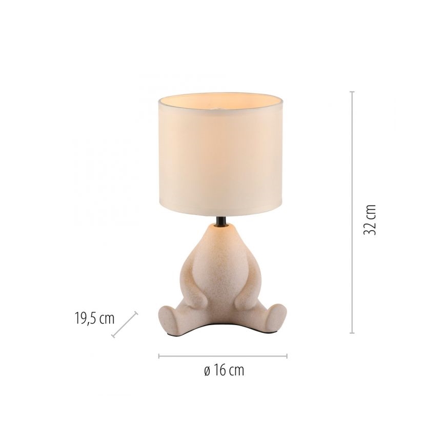 JUST LIGHT. 14190-39 - Pöytälamppu TED 1xE27/25W/230V beige