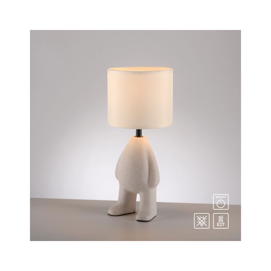 JUST LIGHT. 14191-39 - Pöytävalaisin TED 1xE27/25W/230V beige