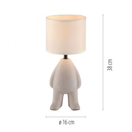 JUST LIGHT. 14191-39 - Pöytävalaisin TED 1xE27/25W/230V beige