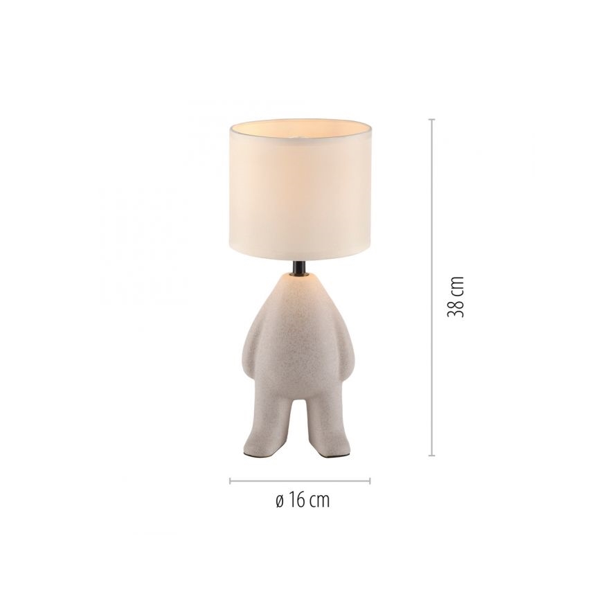 JUST LIGHT. 14191-39 - Pöytävalaisin TED 1xE27/25W/230V beige