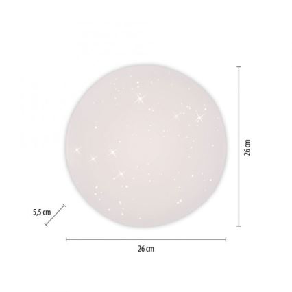 JUST LIGHT. 14275-16 - LED-kattovalaisin URANUS LED/10W/230V halkaisija 26 cm valkoinen