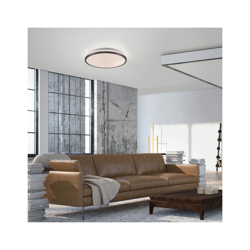 JUST LIGHT. 14293-18 - Himmennettävä LED-kattovalaisin KYLE LED/10W/230V halkaisija 28 cm musta