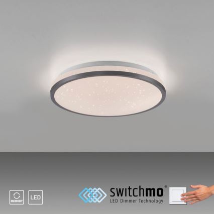 JUST LIGHT. 14293-18 - Himmennettävä LED-kattovalaisin KYLE LED/10W/230V halkaisija 28 cm musta