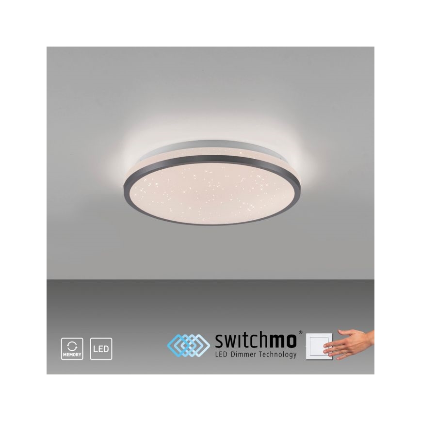 JUST LIGHT. 14293-18 - Himmennettävä LED-kattovalaisin KYLE LED/10W/230V halkaisija 28 cm musta