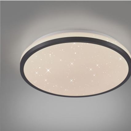 JUST LIGHT. 14293-18 - Himmennettävä LED-kattovalaisin KYLE LED/10W/230V halkaisija 28 cm musta