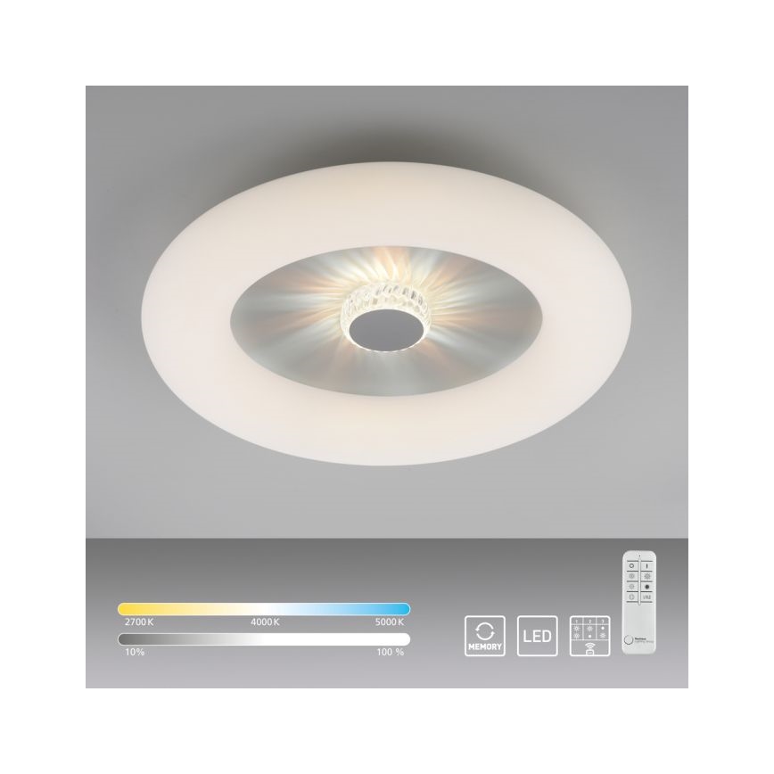 JUST LIGHT. 14383-16 - Himmennettävä LED-kattovalaisin VERTIGO LED/26W/230V 2700-5000K valkoinen + kauko-ohjaus
