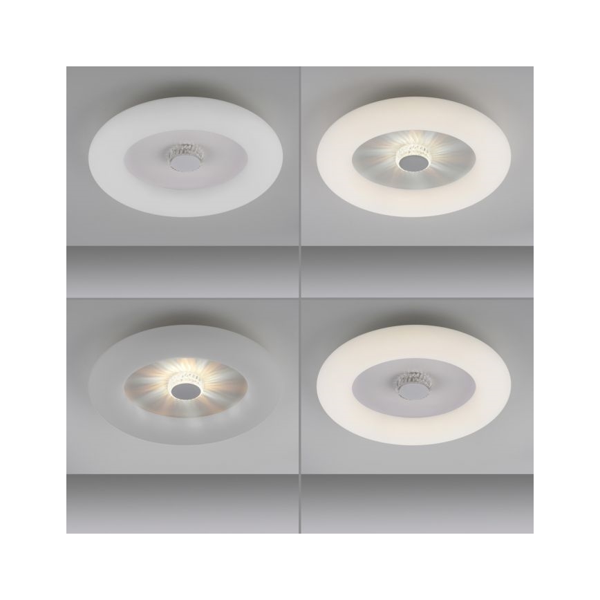 JUST LIGHT. 14383-16 - Himmennettävä LED-kattovalaisin VERTIGO LED/26W/230V 2700-5000K valkoinen + kauko-ohjaus