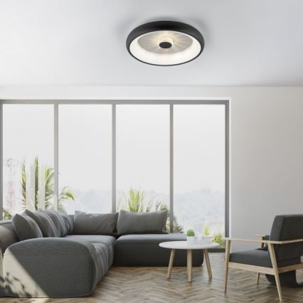 JUST LIGHT. 14384-18 - Himmennettävä LED-kattovalaisin VERTIGO LED/29W/230V 2700-5000K musta + kauko-ohjaus