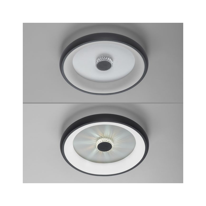 JUST LIGHT. 14384-18 - Himmennettävä LED-kattovalaisin VERTIGO LED/29W/230V 2700-5000K musta + kauko-ohjaus