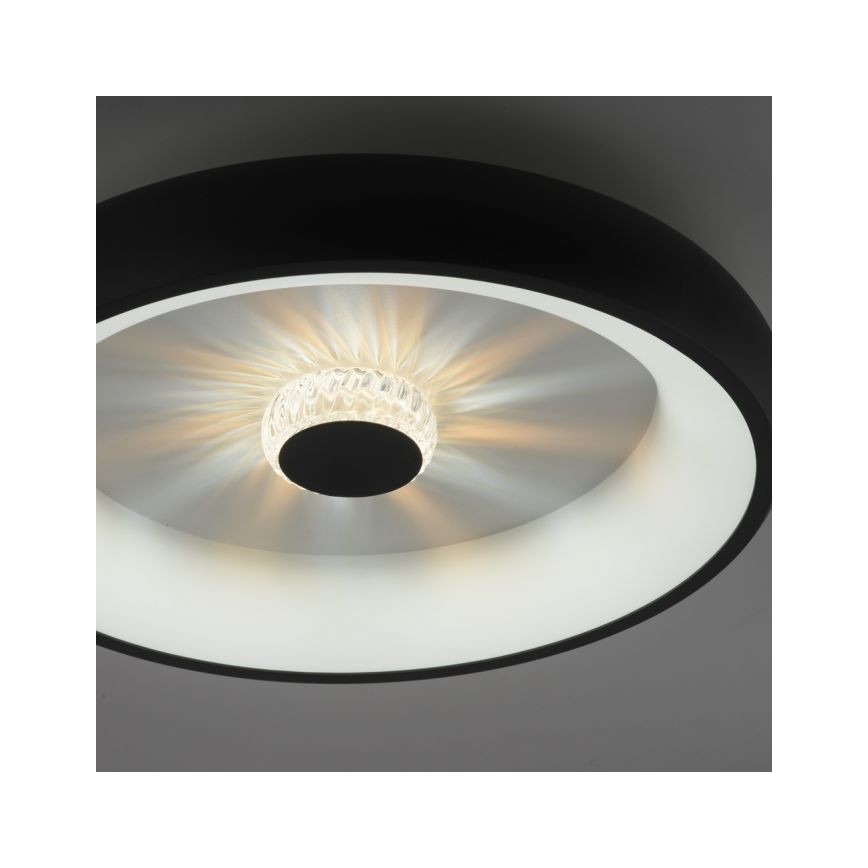 JUST LIGHT. 14384-18 - Himmennettävä LED-kattovalaisin VERTIGO LED/29W/230V 2700-5000K musta + kauko-ohjaus
