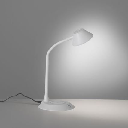 JUST LIGHT. 14414-16 - LED Himmennettävä joustava kosketuspöytälamppu langattomalla latauksella PUCKI LED/4,5W/230V valkoinen