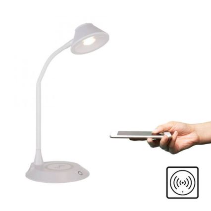 JUST LIGHT. 14414-16 - LED Himmennettävä joustava kosketuspöytälamppu langattomalla latauksella PUCKI LED/4,5W/230V valkoinen
