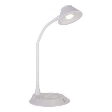 JUST LIGHT. 14414-16 - LED Säädettävä joustava kosketuspöytälampu langattomalla latauksella PUCKI LED/4,5W/230V valkoinen