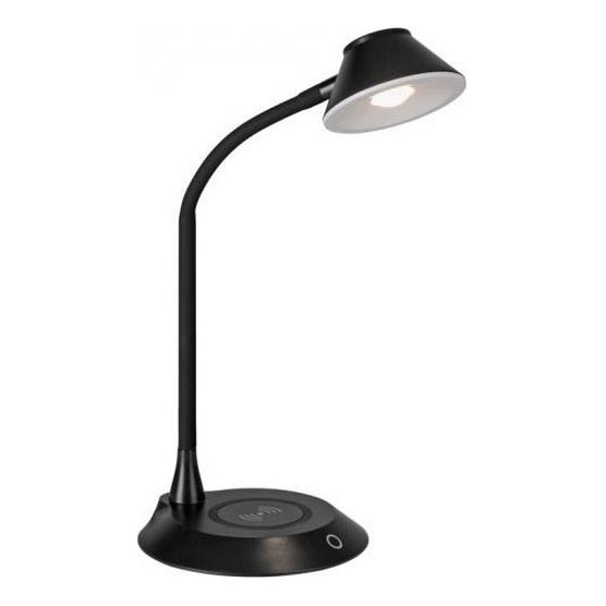 JUST LIGHT. 14414-18 - LED Himmennettävä joustava kosketuspöytälamppu langattomalla latauksella PUCKI LED/4,5W/230V musta