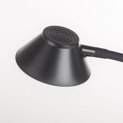 JUST LIGHT. 14414-18 - LED Himmennettävä joustava kosketuspöytälamppu langattomalla latauksella PUCKI LED/4,5W/230V musta