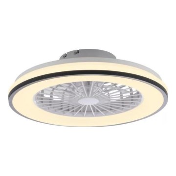 JUST LIGHT. 14447-18 - LED RGBW himmennettävä kattotuuletin valolla LENO LED/44W/230V 3000-6500K halkaisija 48,6 cm valkoinen + kaukosäädin