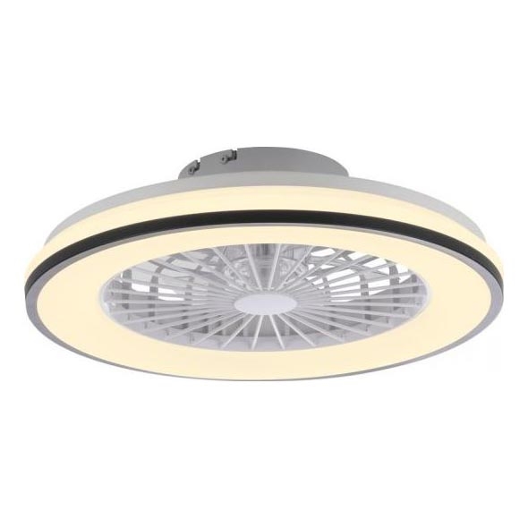 JUST LIGHT. 14447-18 - LED RGBW himmennettävä kattotuuletin valolla LENO LED/44W/230V 3000-6500K halkaisija 48,6 cm valkoinen + kaukosäädin