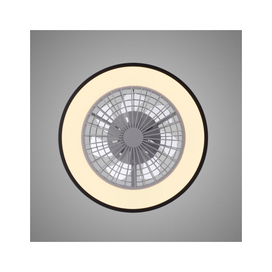 JUST LIGHT. 14447-18 - LED RGBW himmennettävä kattotuuletin valolla LENO LED/44W/230V 3000-6500K halkaisija 48,6 cm valkoinen + kaukosäädin