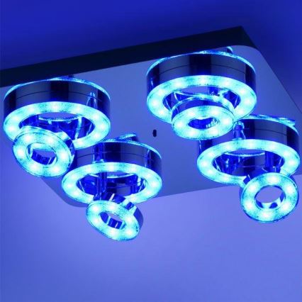 JUST LIGHT. 14662-17 - LED RGBW Himmennettävä kohdevalo TIM LOLASMART 4xLED/5,9/230V 2700-5000K + kauko-ohjaus