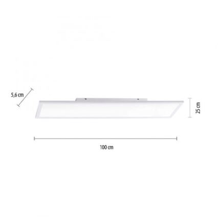 JUST LIGHT. 14682-16 - LED RGB Himmennetty kiinteä paneeli LOLA FLAT LED/28,5W/230V 2700-5000K + kauko-ohjaus