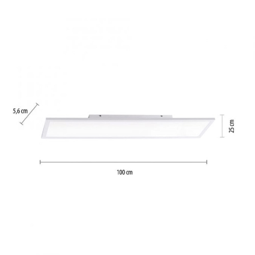 JUST LIGHT. 14682-16 - LED RGB Himmennetty kiinteä paneeli LOLA FLAT LED/28,5W/230V 2700-5000K + kauko-ohjaus