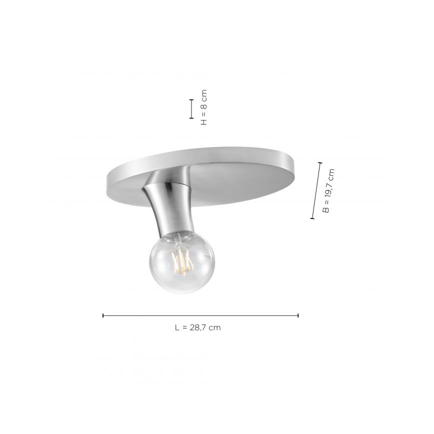 JUST LIGHT. 14777-55 - Kattovalo TURN ME 1xE27/60W/230V mattakromi