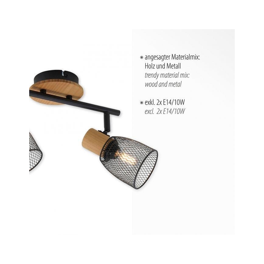 JUST LIGHT. 15192-79 - Kohdevalo TAMIS 2xE14/10W/230V