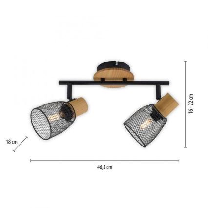 JUST LIGHT. 15192-79 - Kohdevalo TAMIS 2xE14/10W/230V