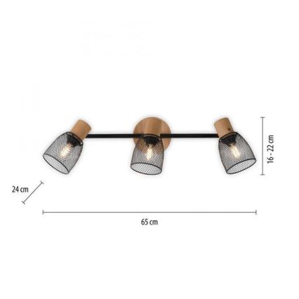 JUST LIGHT. 15193-79 - Kohdevalo TAMIS 3xE14/10W/230V