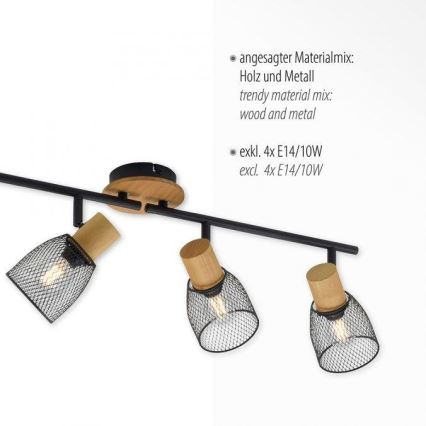 JUST LIGHT. 15194-79 - Kohdevalo TAMIS 4xE14/10W/230V