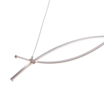 JUST LIGHT. 15382-55 - LED-kattokruunu johdossa MAJA 2xLED/8,4W/230V mattakromi