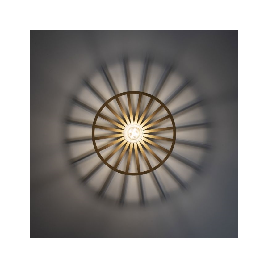 JUST LIGHT. 15635-60 - Kattovalo SPIKE 1xE27/40W/230V halkaisija 30 cm messinki