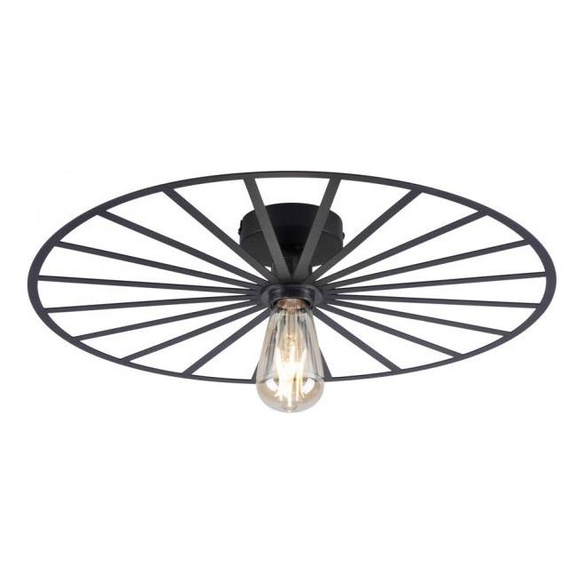JUST LIGHT. 15636-18 - Kattovalo SPIKE 1xE27/40W/230V halkaisija 50 cm musta