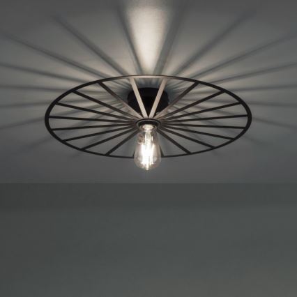 JUST LIGHT. 15636-18 - Kattovalo SPIKE 1xE27/40W/230V halkaisija 50 cm musta