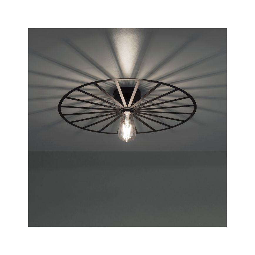 JUST LIGHT. 15636-18 - Kattovalo SPIKE 1xE27/40W/230V halkaisija 50 cm musta