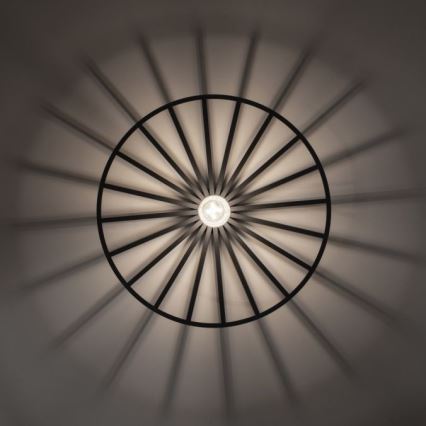 JUST LIGHT. 15636-18 - Kattovalo SPIKE 1xE27/40W/230V halkaisija 50 cm musta