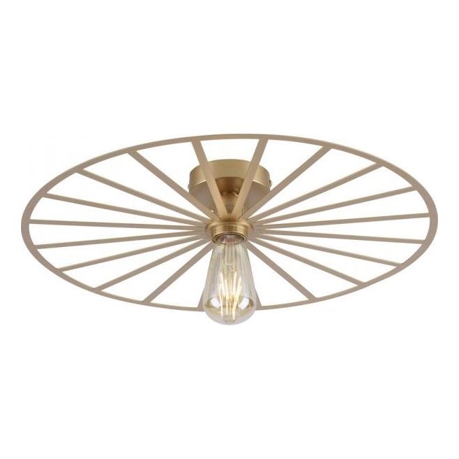 JUST LIGHT. 15636-60 - Kattovalo SPIKE 1xE27/40W/230V halkaisija 50 cm messinki