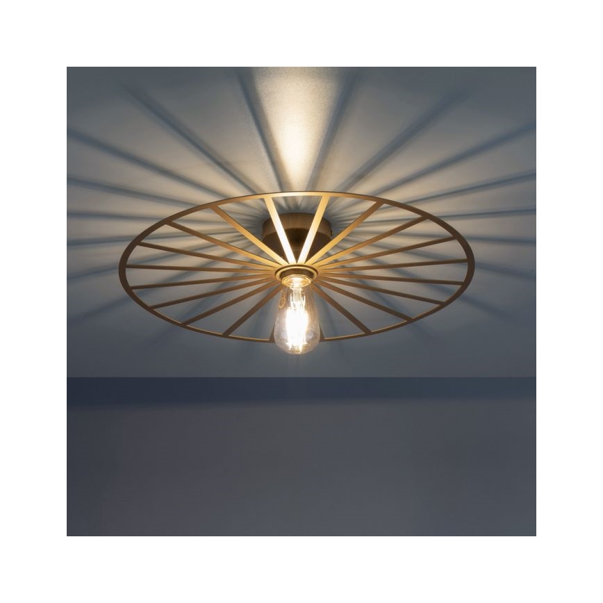JUST LIGHT. 15636-60 - Kattovalo SPIKE 1xE27/40W/230V halkaisija 50 cm messinki