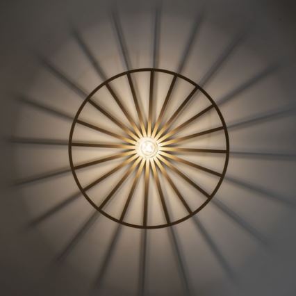 JUST LIGHT. 15636-60 - Kattovalo SPIKE 1xE27/40W/230V halkaisija 50 cm messinki
