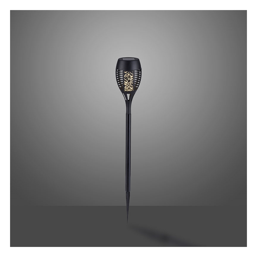 JUST LIGHT. 19106-18-3 - SETTI 3x LED-aurinkovalaistus FACKEL LED/0,24W/1,2V 200 mAh IP44 musta