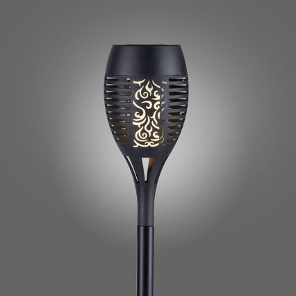 JUST LIGHT. 19106-18-3 - SETTI 3x LED-aurinkovalaistus FACKEL LED/0,24W/1,2V 200 mAh IP44 musta