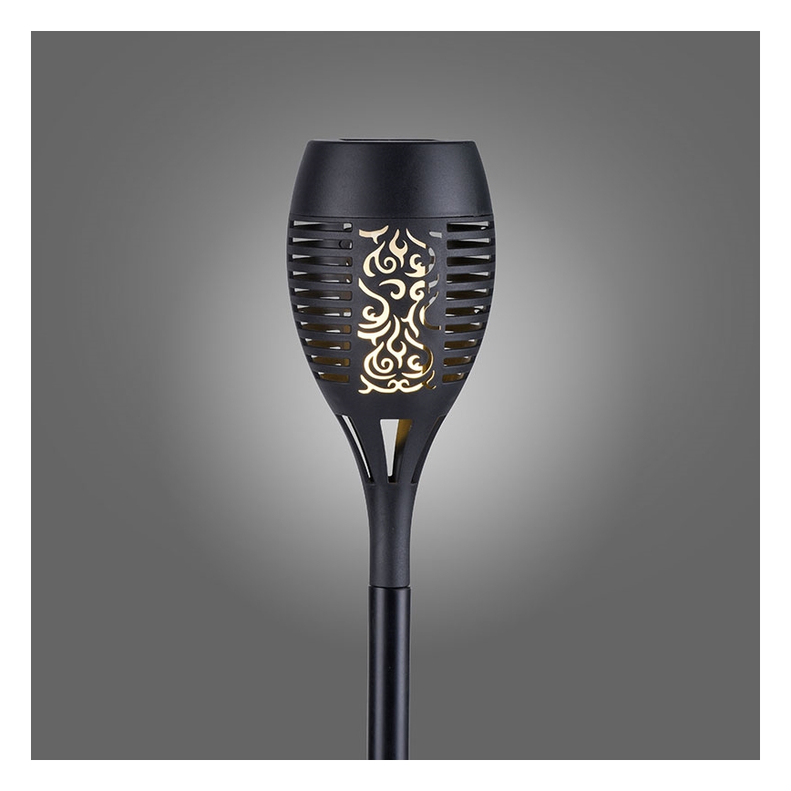 JUST LIGHT. 19106-18-3 - SETTI 3x LED-aurinkovalaistus FACKEL LED/0,24W/1,2V 200 mAh IP44 musta