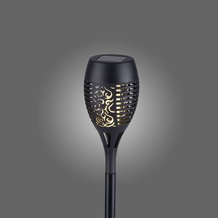 JUST LIGHT. 19106-18-3 - SETTI 3x LED-aurinkovalaistus FACKEL LED/0,24W/1,2V 200 mAh IP44 musta