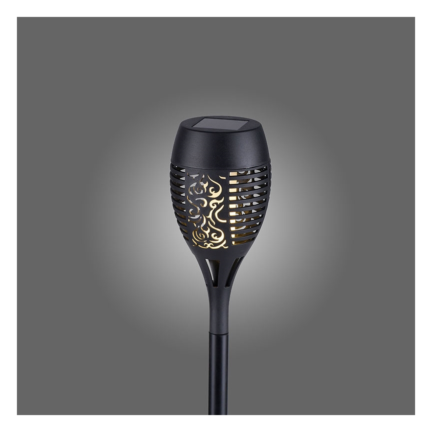 JUST LIGHT. 19106-18-3 - SETTI 3x LED-aurinkovalaistus FACKEL LED/0,24W/1,2V 200 mAh IP44 musta