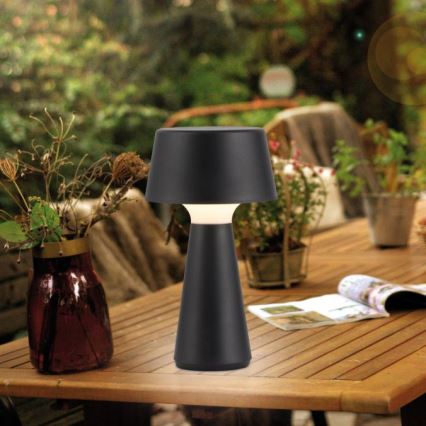 JUST LIGHT. 19260-18 - LED Himmennettävä kosketus ulko lamppu ABERA LED/3W/3,7V 2000 mAh USB IP54 musta